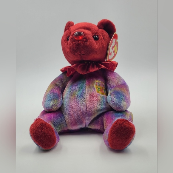 Ty Beanie Baby Ruby the July Birthday Bear 2001 Collectible Plush with Tags - Picture 1 of 4